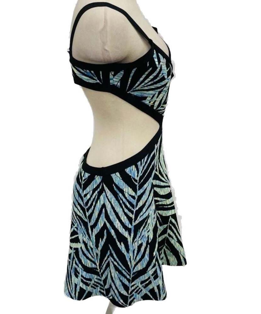NWT BCBGMaxAzria Asymmetric Jersey Mini Dress size L - Picture 5 of 9